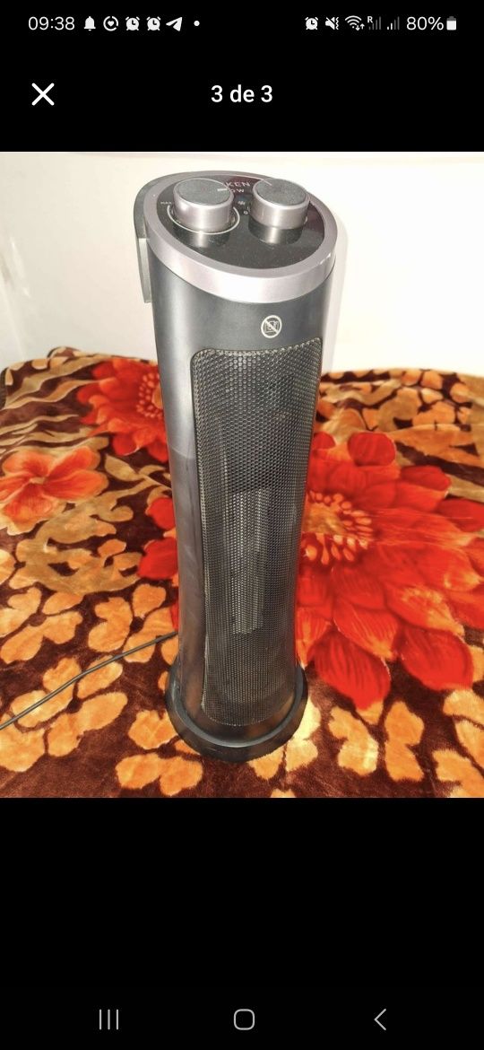 Aquecedor cerâmica e ventilador BECKEN