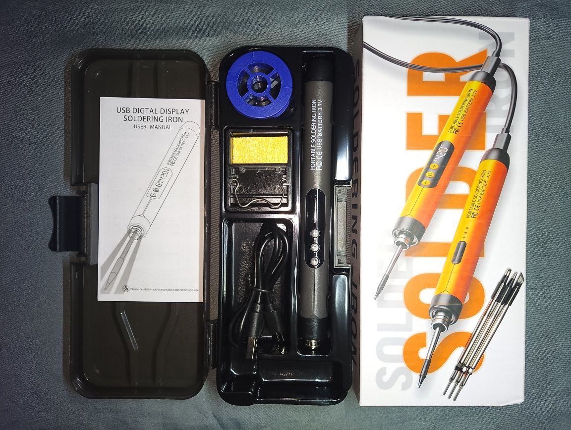 Паяльники 220V та USB 8-60W зі змінним жалом та дисплеєм