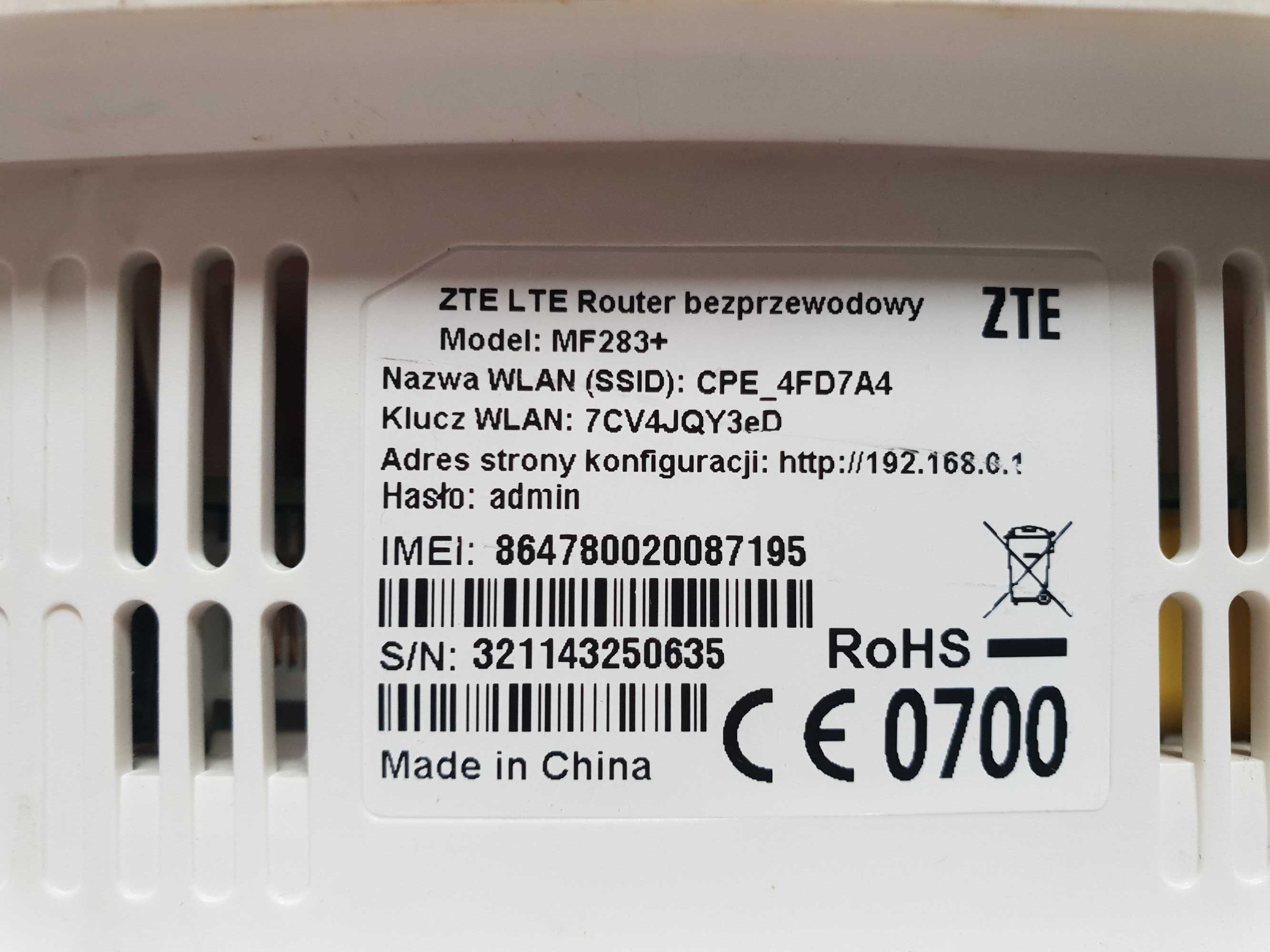 Router ZTE MF283+