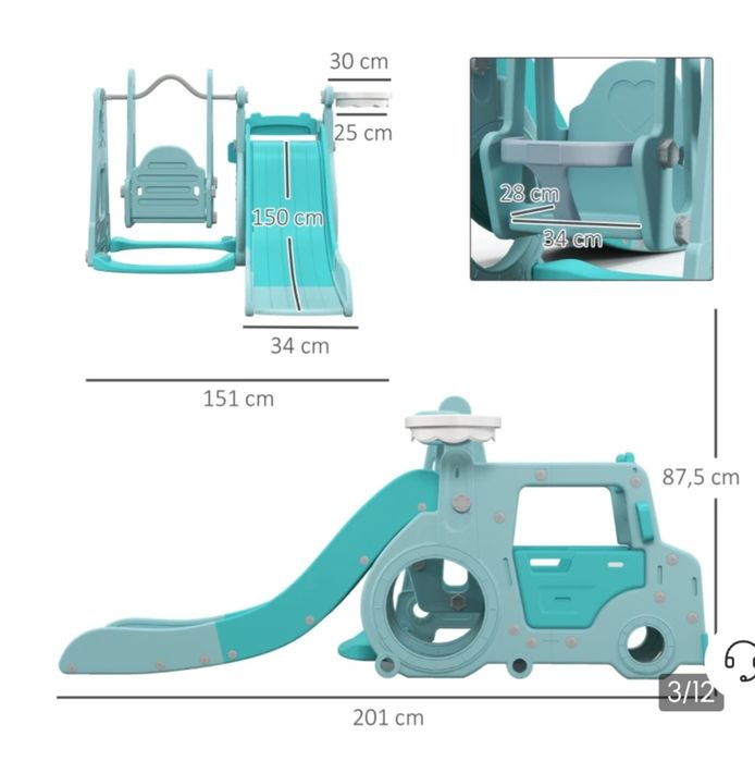 Escorrega e baloiço bebe