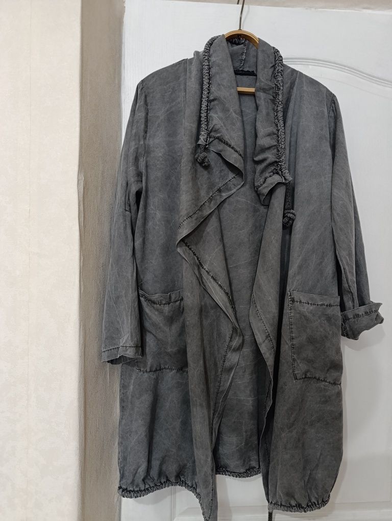 Тренч плащ накидка жіноча tencel Італія