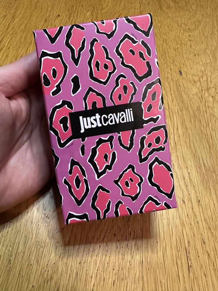 Pudełko kartonik na biżuterię prezent Just Cavalli różowe nowe