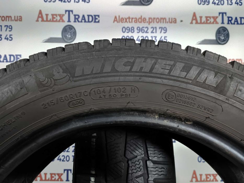 2 шт. 215/60 R17C цешка Michelin Agilis Alpin зимові шини б/у, 7 мм
