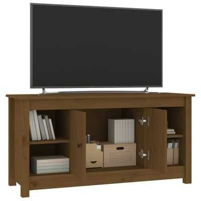 vidaXL Szafka pod TV, miodowy brąz, 103x36,5x52 cm, drewno sosnowe