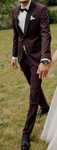 Garnitur Heron 315/A Bordo Slim Fit