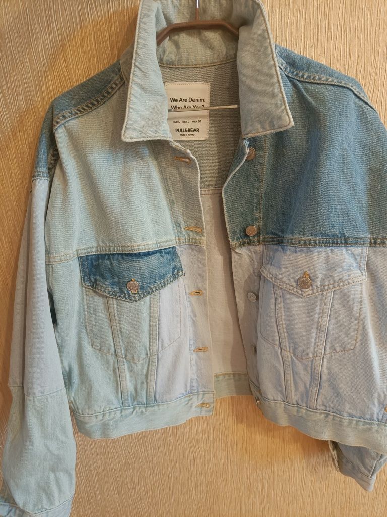 Джинсовая куртка пиджак Pull & Bear