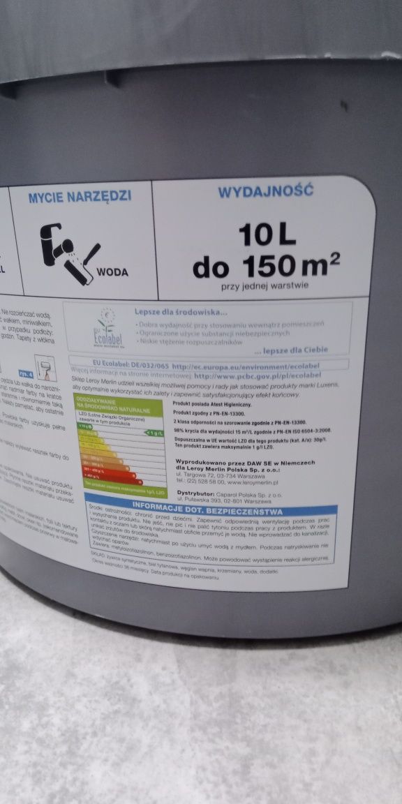 Biała farba lateksowa Premium Luxens 10L