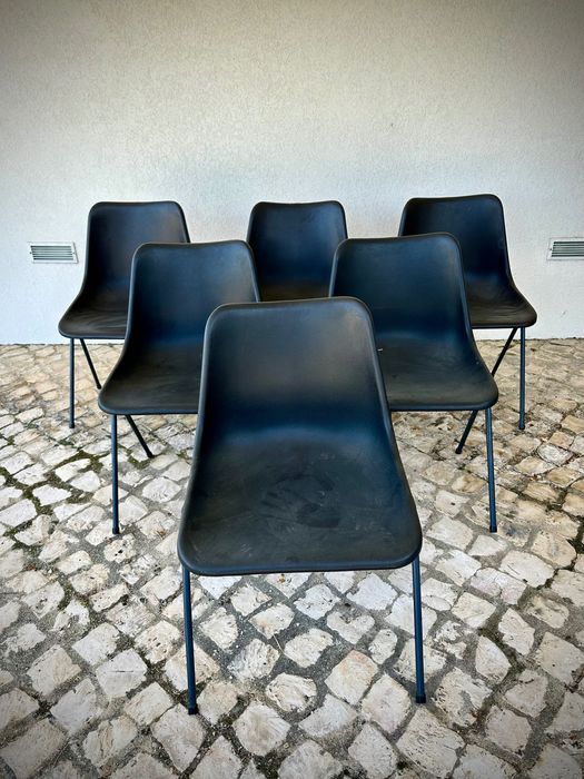 6 cadeiras Handy Robin Day Vintage