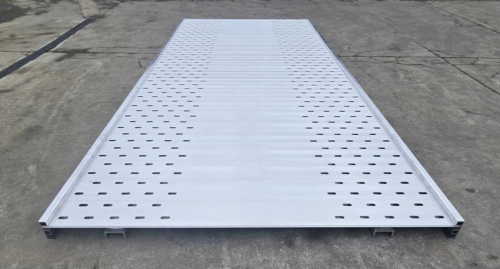 Platforma ALU 4500x2100mm deski + obrzeże Laweta Najazd Cert. VDI 2700