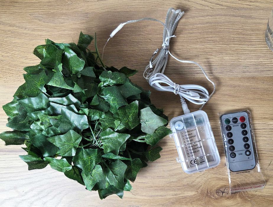 Girlanda sztuczny bluszcz z lampkami LED