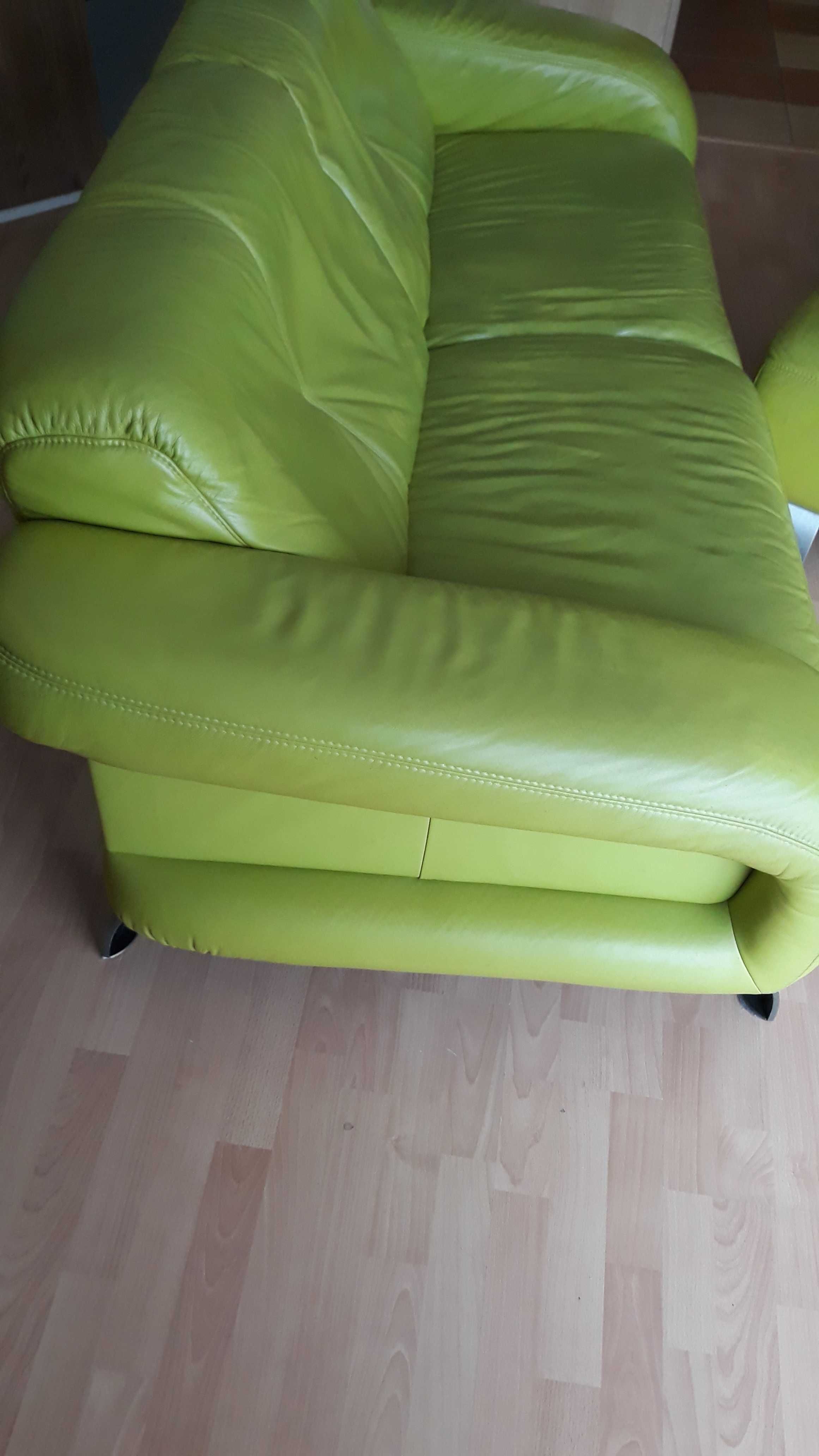 Sofa 3 z prawdziwej skóry