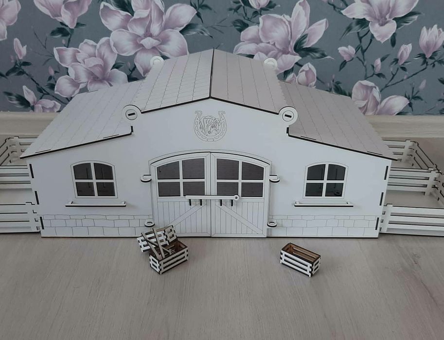 Конюшня шляйх, загін для коників, конюшня для лошадей Schleich