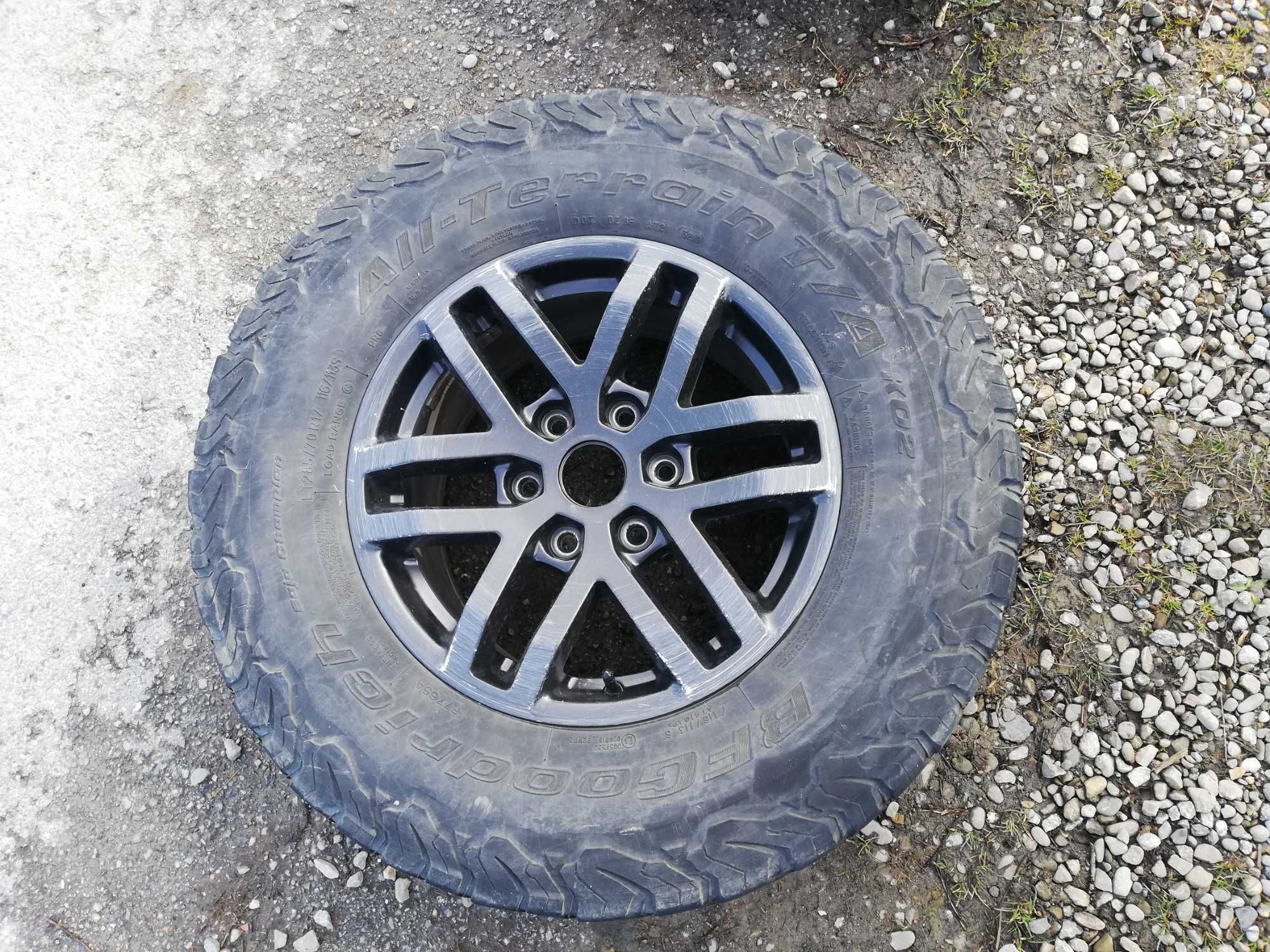 Opony i felgi, FORD RAPTOR 4 x BF Goodrich All Terrain T/A 285/70 R17