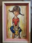 Quadro pintura menina