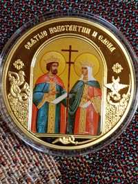 Медаль в позолоті " Святі Константин і Олена" Пруф - Лайк!