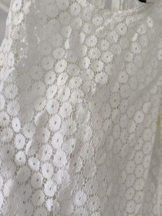 Stradivarius koronkowa sukienka letnia plażowa S