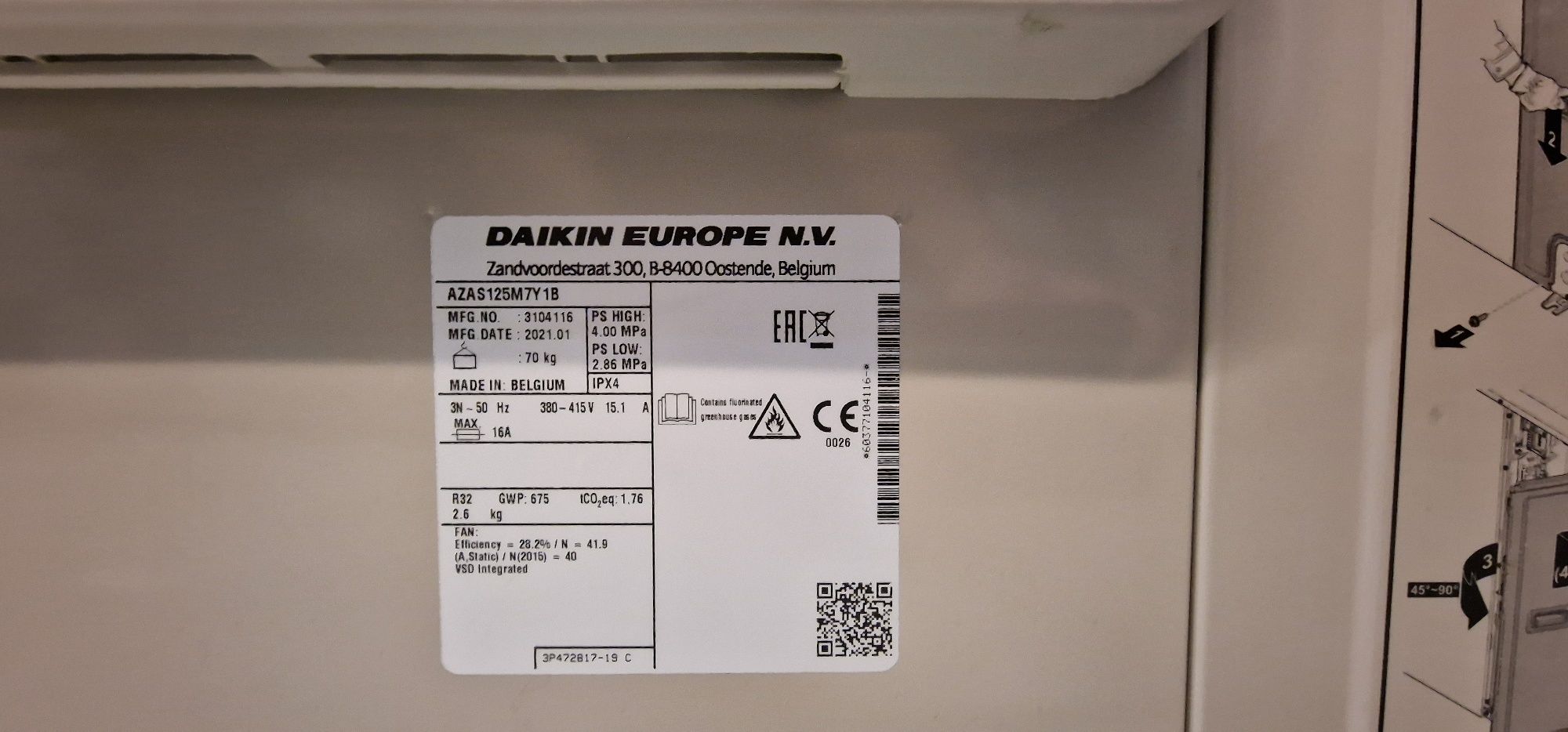 klimatyzator daikin AZAS125M7Y1B  12,5 nowy TYLKO JEDNOSTKA ZEWNĘTRZNA