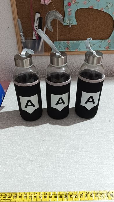 3 garrafas de vidro 400ml