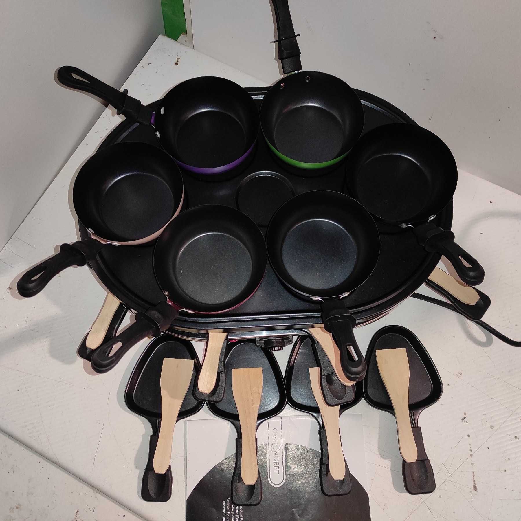 Настільний гриль oneConcept Woklette Raclette wok set 1200 Вт