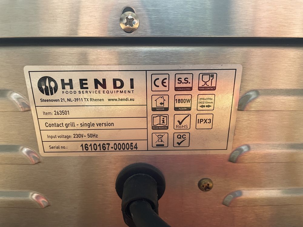 Grill kontaktowy pojedynczy – ryflowany