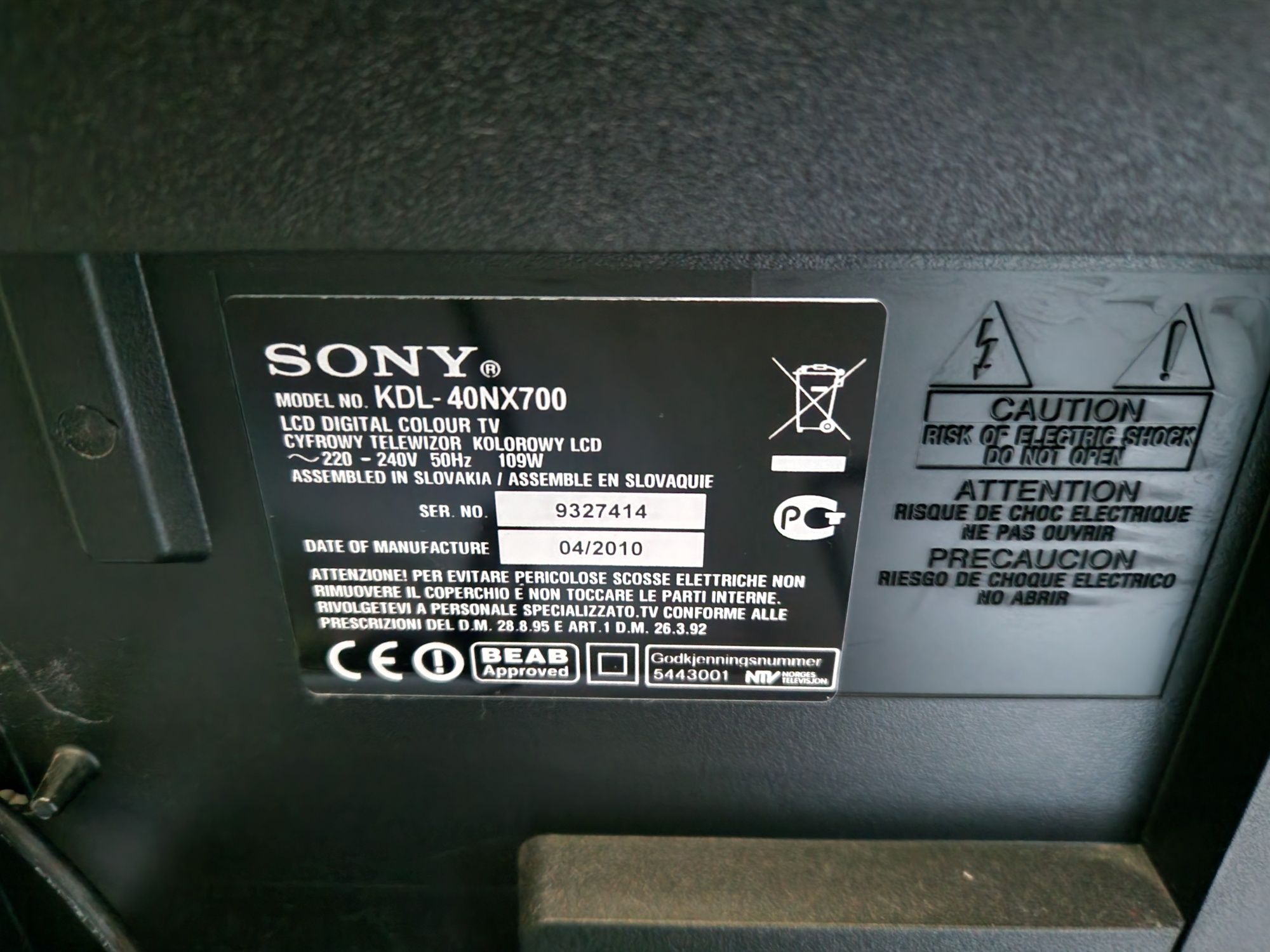 TV Sony - 40" - HD