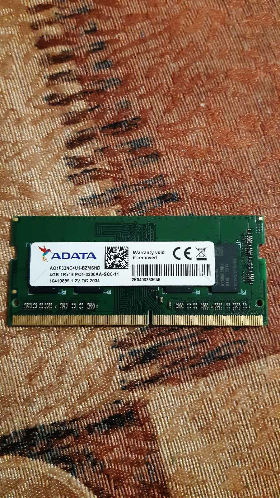 Память для ноутбука  SODDIM DDR4 4GB 3200