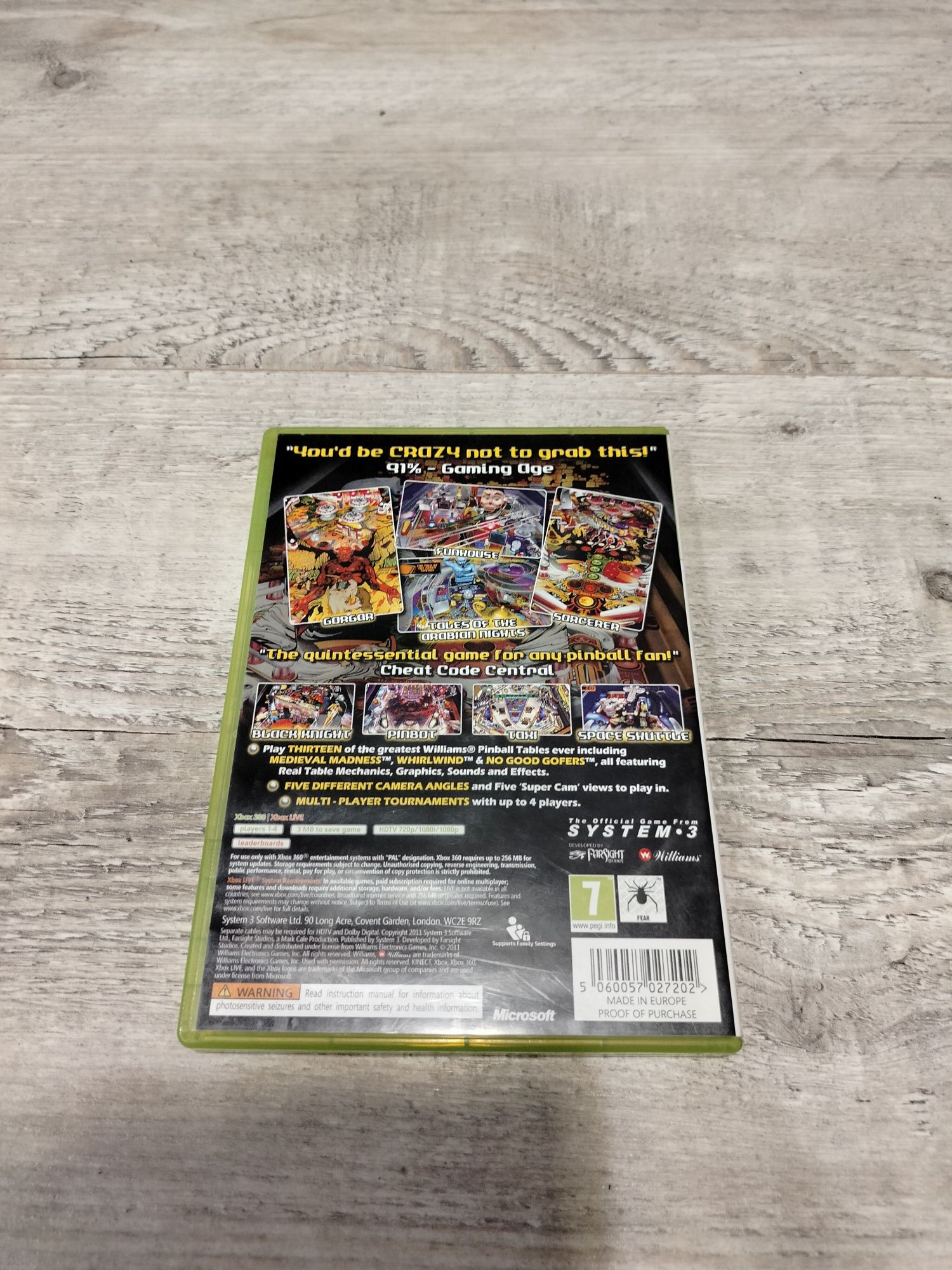 Gra Williams pinball classics Xbox 360