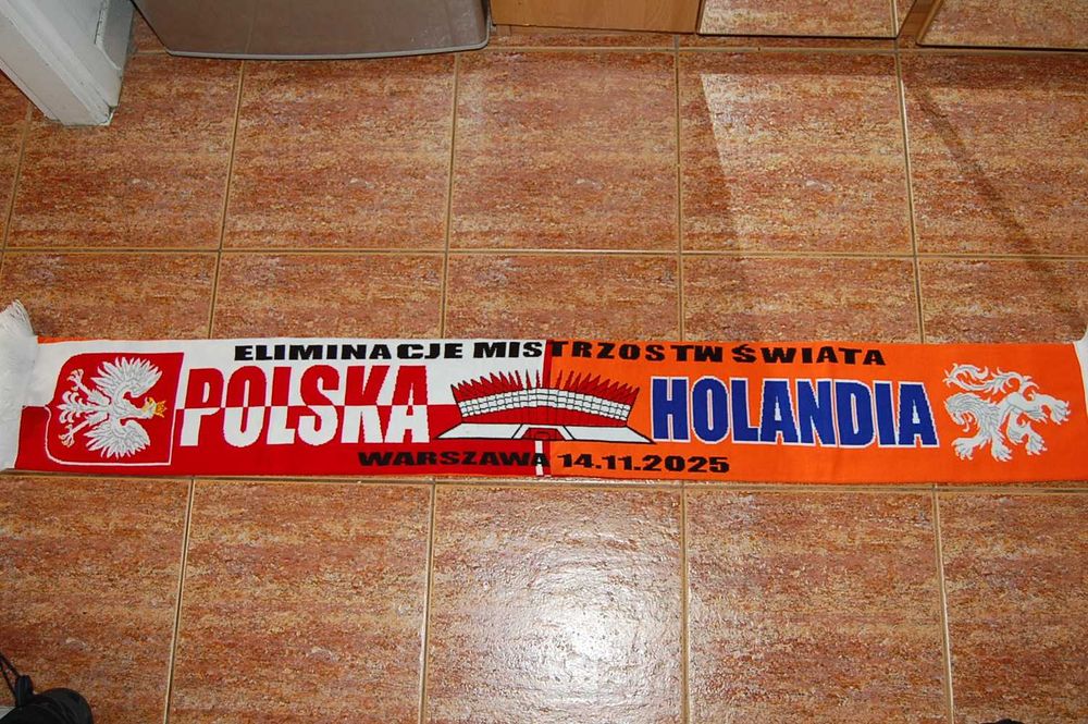 Szalik pamiątkowy Polska-Holandia 14.11.2025 Warszawa
