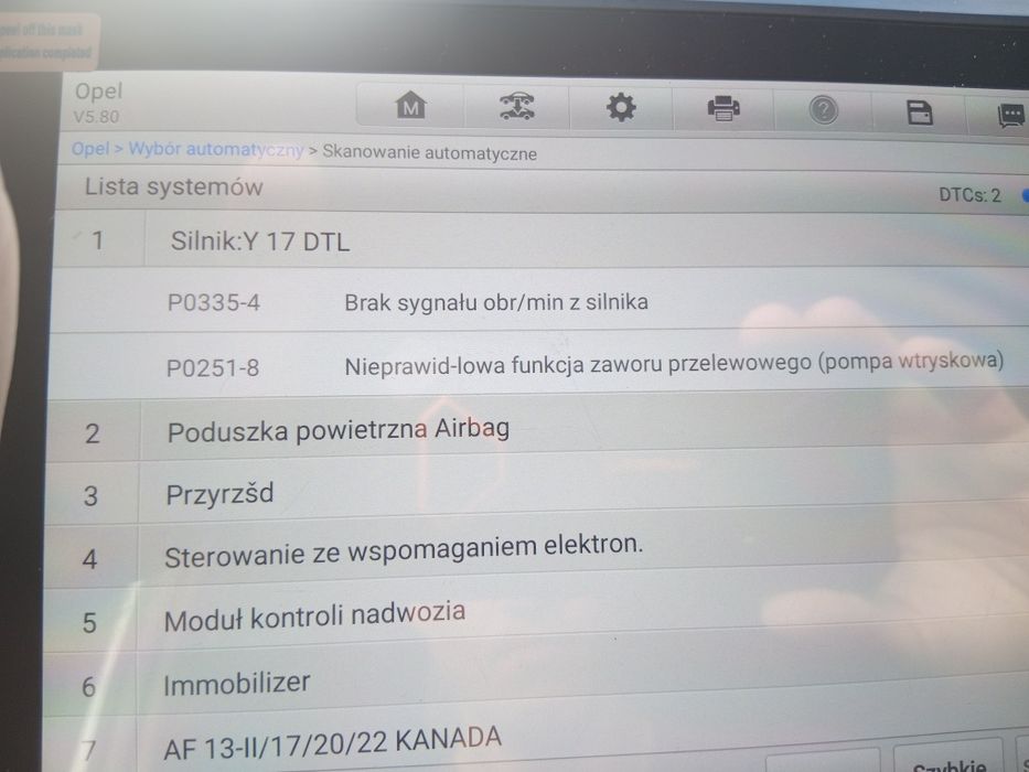 Opel Combo 1,7, uszkodzony zawór przelewowy, VAT-1