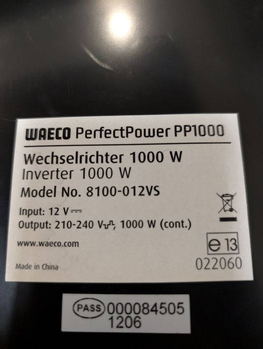 ДБЖ. Інвертор 12/220 Waeco