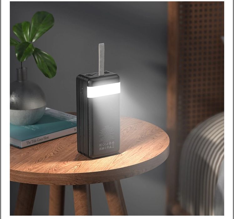 Повербанк Hoco 60000 mAh, ліхтар, швидка зарядка