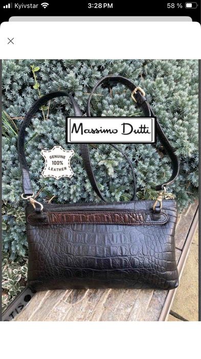 Massimo dutti іспанія оригінальна жіноча шкіряна сумка кросбоді.