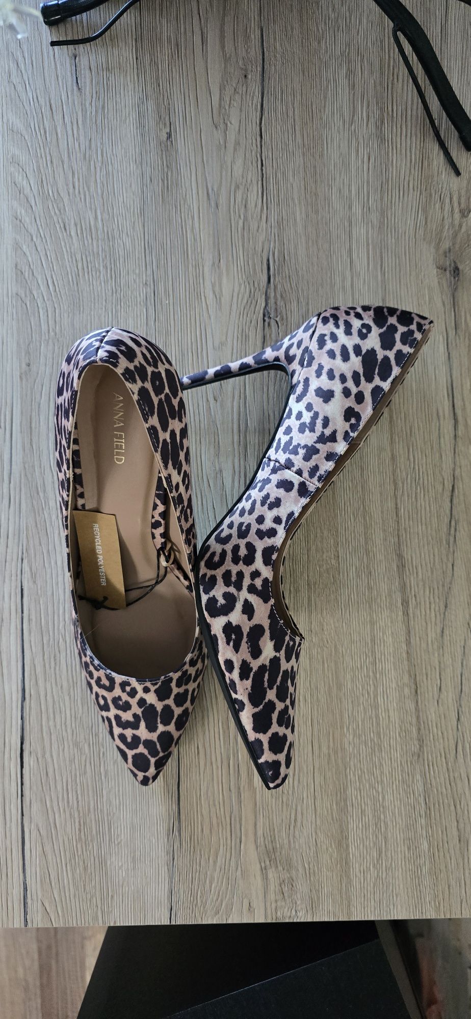 Nowe Efektowne Szpilki Na Wysokim Obcasie W Kolorze Leopard Roz. 45