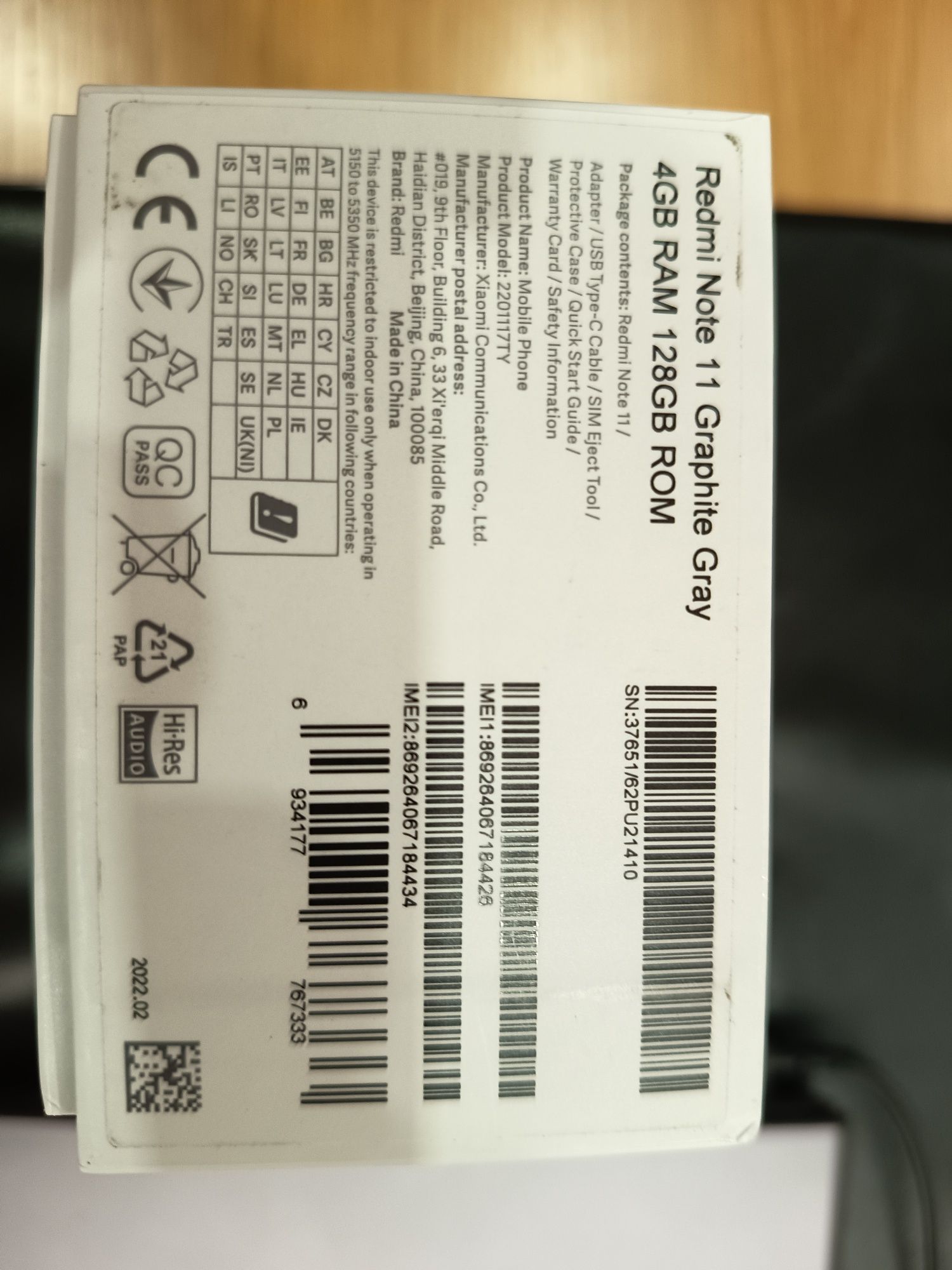 Xiaomi Redmi Note 11 4Gb/128 Gb