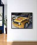 Poster BMW golden Racing - 30cmx40cm - Fine Art