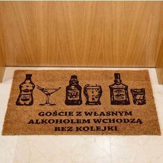 Wycieraczka pod drzwi gruba 60x90cm mata do butów ALKOHOL