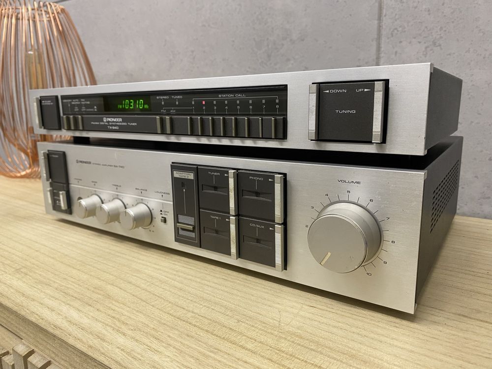 Pioneer SA-740 TX-940 - wzmacniacz i tuner stereo 2x50w