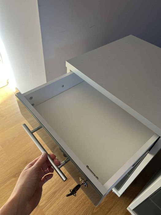 Komoda pod biurko, szafka nocna, meble Black Red White