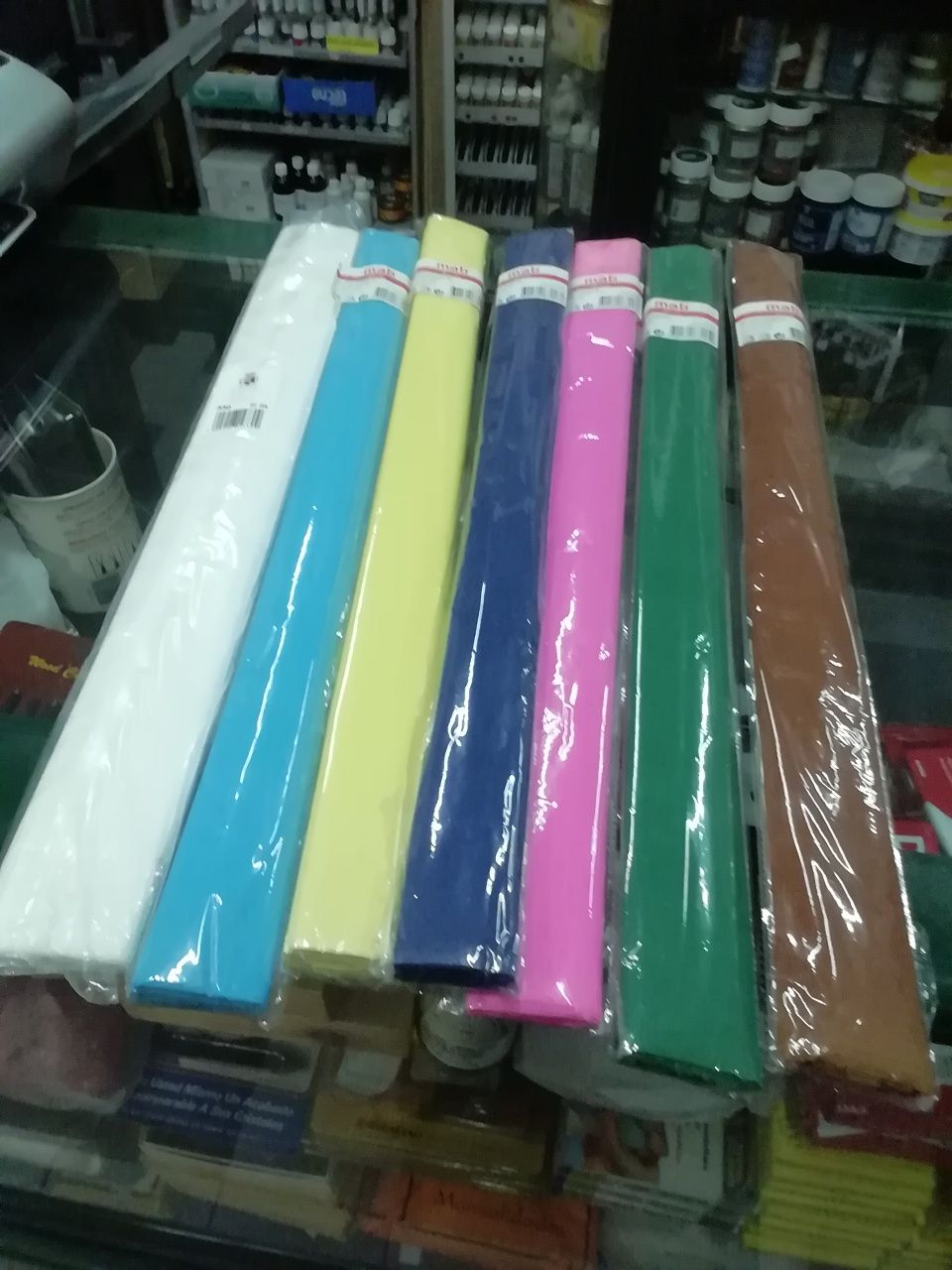 Lote de 300 folhas de papel crepe, novo