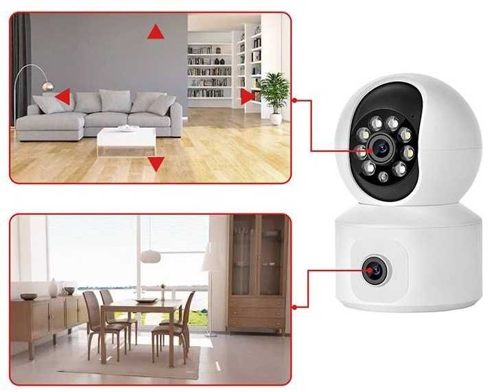NIANIA KAMERA IP OBROTOWA 2 obiektywy WIFI 6MP podgląd na telefonie ‼️