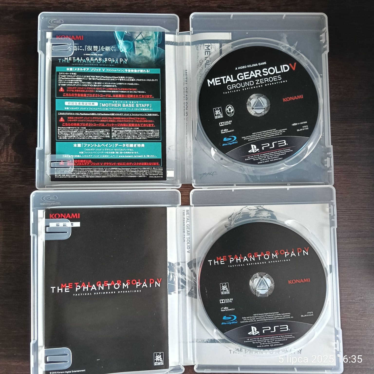 Metal Gear Solid V: The Phantom Pain + Ground Zeroes PS3 ntsc-J