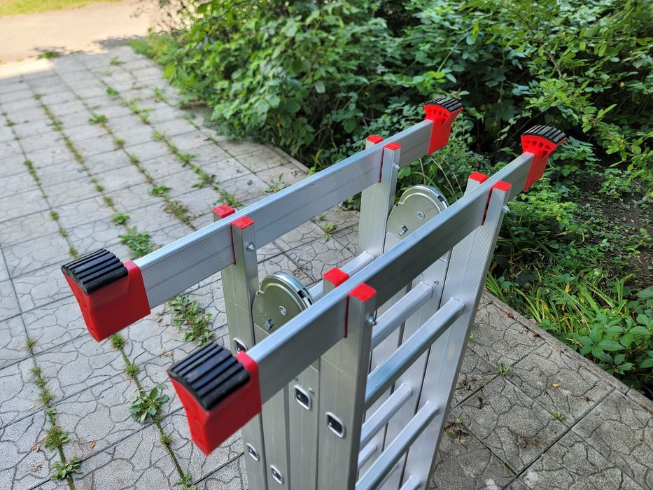 Лестница 4,7м Драбина Трансформер Алюминиевая 4×4 ступеней Новая