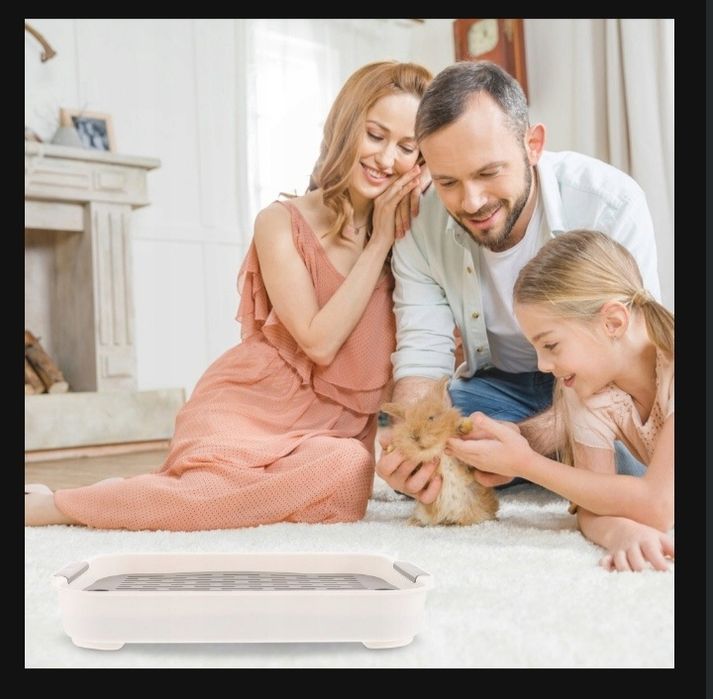 Kuweta dla królika chomika szynszyli świnek z rusztem i łopatką bunny