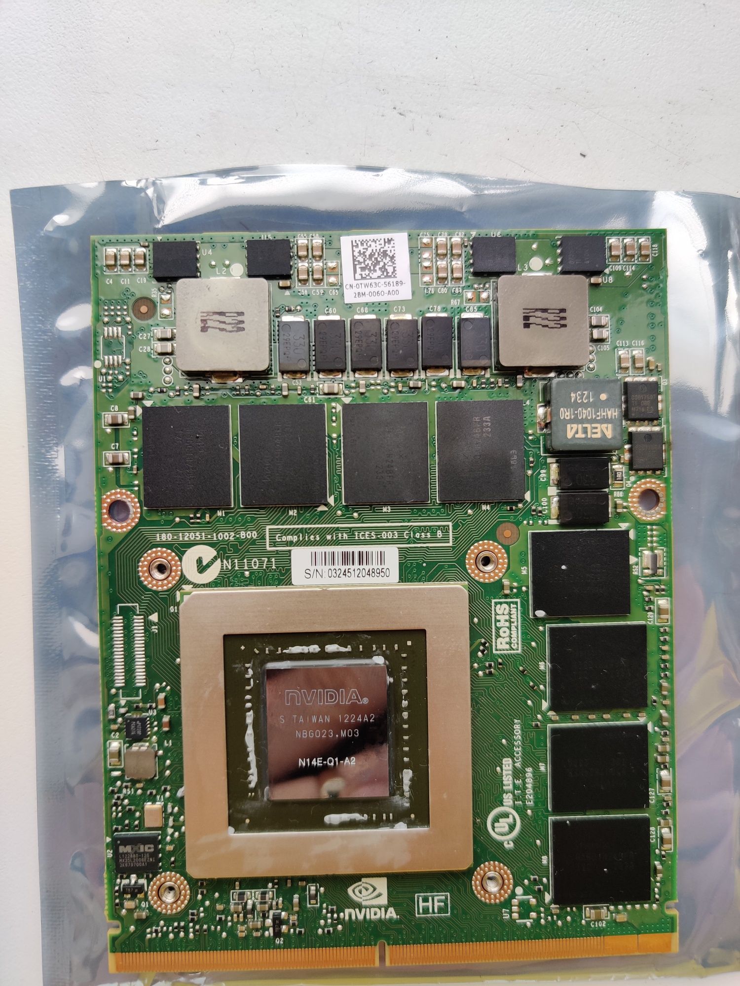 Видеокарта для ноутбука Nvidia K3000M