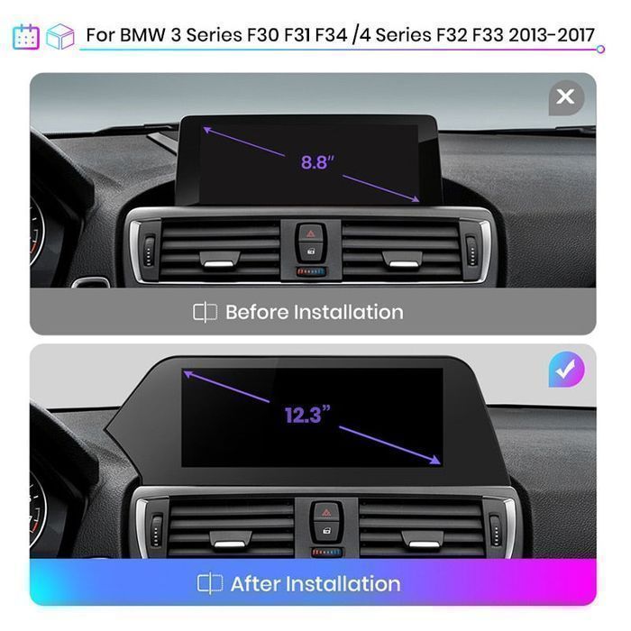 Radio nawigacja BMW 3 4 Series F30 F31 F34 F32 F33 F36 CarPlay Android