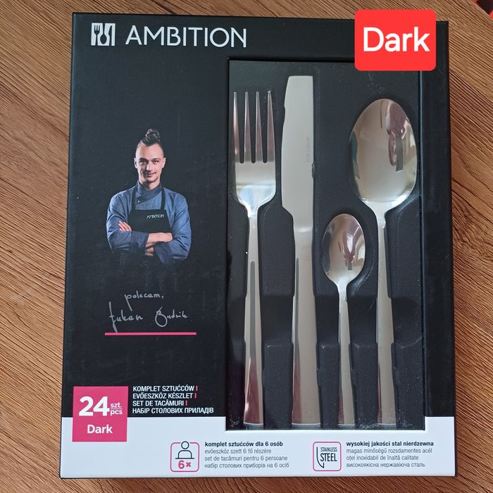 Zestaw sztućców Ambition- 2 komplety Dark