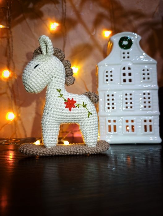 Новорічна іграшка коник, кінь