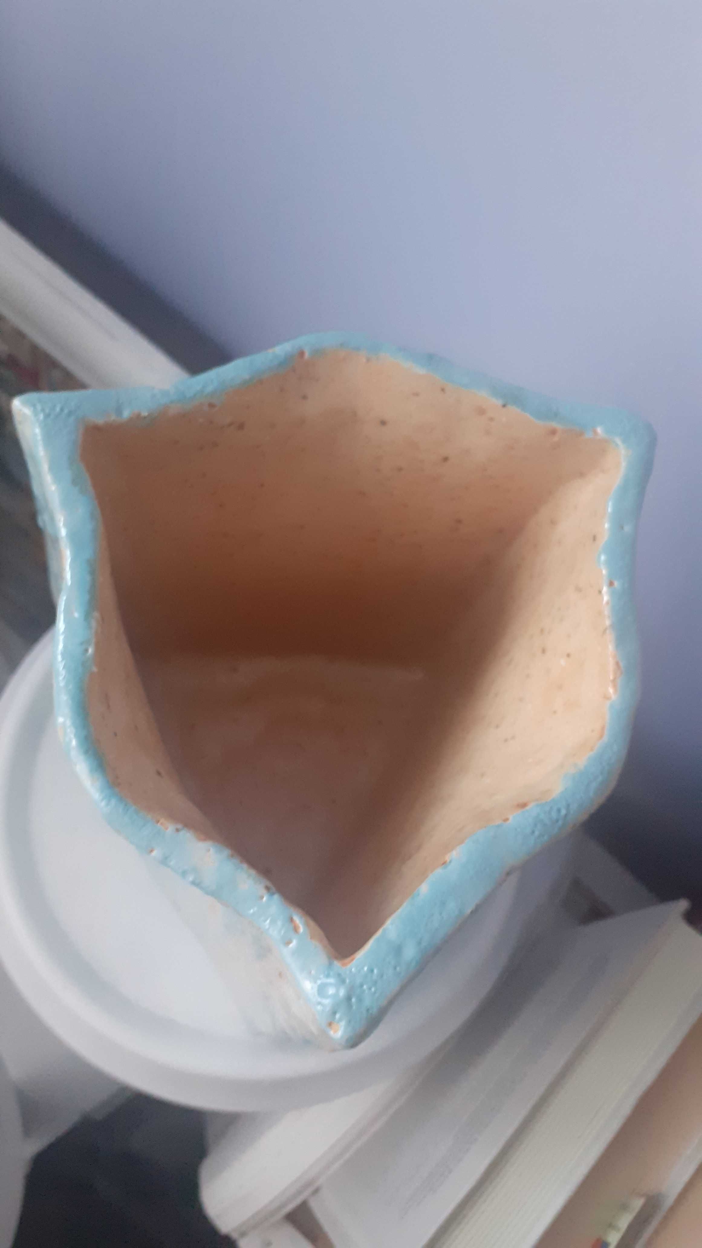 Ręcznie robiona ceramika wazon osłonka błękit