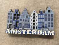Magnes drewniany na lodówkę, stojąca ozdoba Amsterdam Holandia