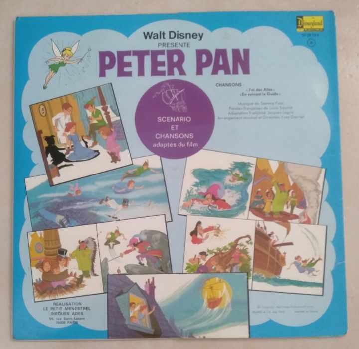 LP + livro do Peter Pan da Walt Disney anos 60